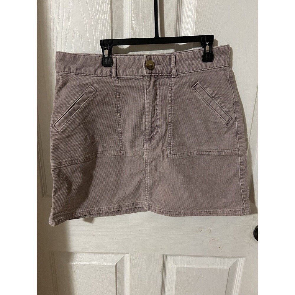 American Eagle Women's Mini Skirt Corduroy Size 6 Super Stretch Lavender